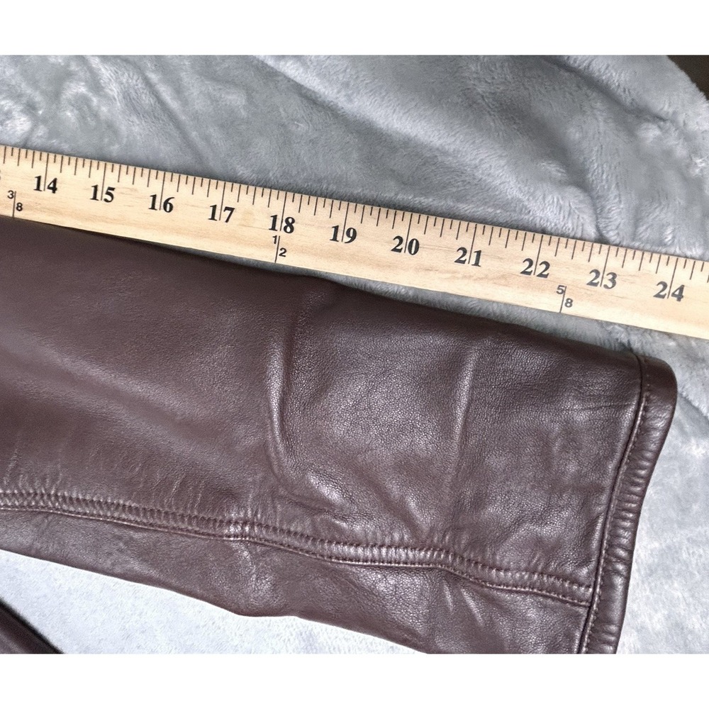 COACH Brown Leather Coat  No.D6K-0966 Sz Small MISSING Belt  VINTAGE  Jacket - Picture 6 of 16